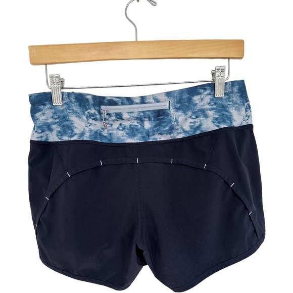 Lululemon Speed Shorts Navy Blue Tidal Waistband Size 6 - Picture 2 of 10